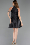 Robe de Cérémonie Courte Satin Noir ABK2654