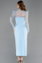Tenue de Soirée Midi Bleu clair ABK2655