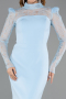 Tenue de Soirée Midi Bleu clair ABK2655