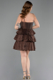 Robe de Cérémonie Courte Brun ABK2656