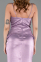 Robe de Soirée Longue Satin Lilas ABU6275