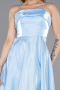 Robe de Soirée Midi Satin Bleu clair ABK2657