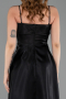 Robe de Soirée Midi Satin Noir ABK2657