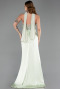 Robe de Soirée Longue Satin Menthe ABU6276