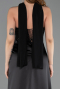 Robe de Soirée Longue Satin Noir ABU6276