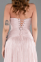 Robe de Soirée Longue Mousseline Poudre ABU6277