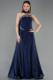 Robe de Soirée Longue Bleu Marine ABU6279