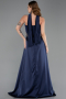 Robe de Soirée Longue Bleu Marine ABU6279