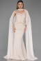 Robe Queue de Poisson Longue Beige ABU6255