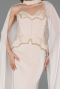 Robe Queue de Poisson Longue Beige ABU6255