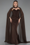 Robe Queue de Poisson Longue Brun ABU6255