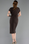Robe De Invitation Grande Taille Midi Brun ABK2649