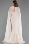 Robe Queue de Poisson Longue Beige ABU6255