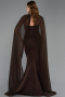 Robe Queue de Poisson Longue Brun ABU6255