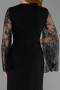 Robe De Invitation Grande Taille Midi Noir ABK2646
