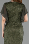 Robe De Invitation Grande Taille Midi Perlé Kaki ABK2642