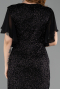 Robe De Invitation Grande Taille Midi Perlé Noir ABK2642