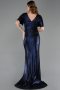 Robe De Soirée Grande Taille Longue Bleu Marine ABU6281