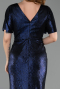 Robe De Soirée Grande Taille Longue Bleu Marine ABU6281