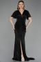 Robe De Soirée Grande Taille Longue Noir ABU6281