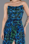 Robe de Soirée Longue Bleu Saxe ABU6259