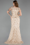 Robe De Soirée Grande Taille Longue Squameuse Or ABU6282