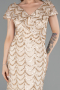 Robe De Soirée Grande Taille Longue Squameuse Or ABU6282