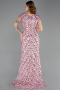 Robe De Soirée Grande Taille Longue Squameuse Poudre ABU6282