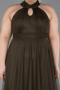 Robe De Soirée Grande Taille Longue Kaki ABU3253