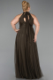 Robe De Soirée Grande Taille Longue Kaki ABU3253