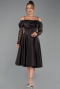 Robe De Invitation Grande Taille Midi Satin Brun ABK2652