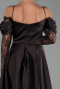 Robe De Invitation Grande Taille Midi Satin Brun ABK2652