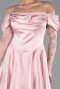 Robe De Invitation Grande Taille Midi Satin Poudre ABK2652