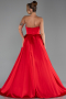 Robe de Soirée Longue Satin Rouge ABU6293