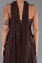 Robe de Soirée Longue Mousseline Brun ABU5486