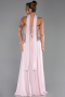 Robe de Soirée Longue Mousseline Poudre ABU5486