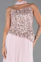 Robe de Soirée Longue Mousseline Poudre ABU5486