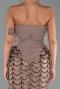 Robe de Soirée Longue Squameuse Brun clair ABU5919