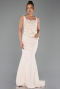 Robe de Soirée Longue Beige ABU6225