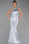 Robe de Soirée Longue Bleu clair ABU6295
