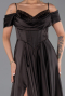 Robe de Soirée Longue Satin Brun ABU6297