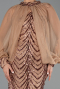 Robe de Soirée Longue Squameuse Cuivre ABU6298