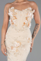 Robe de Soirée Longue Beige ABU6299