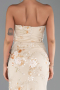 Robe de Soirée Longue Beige ABU6299