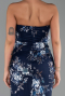 Robe de Soirée Longue Bleu Marine ABU6299