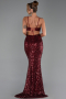 Robe de Soirée Longue Rouge Bordeaux ABU5980