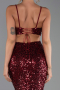 Robe de Soirée Longue Rouge Bordeaux ABU5980
