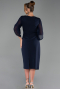Robe De Invitation Grande Taille Midi Bleu Marine ABK2659