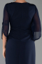 Robe De Invitation Grande Taille Midi Bleu Marine ABK2659