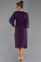 Robe De Invitation Grande Taille Midi Violet ABK2659